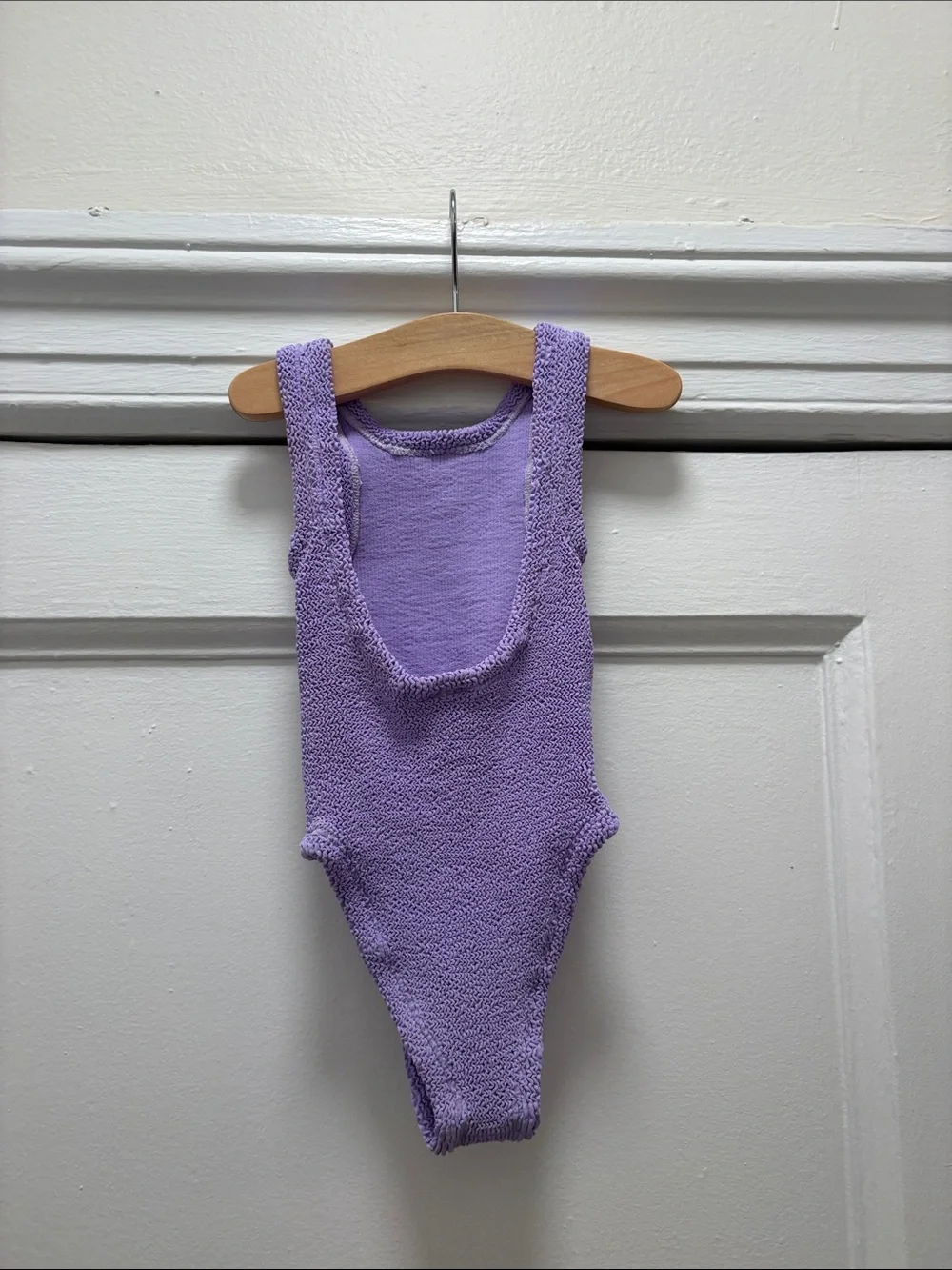 Hunza G Kids Lavender Terry One-Piece Swimsuit
